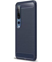 Selected by GSMpunt.nl Xiaomi Mi 10 / Mi 10 Pro Hoesje Geborsteld en Flexibel TPU Blauw