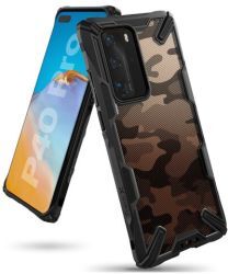 Ringke Fusion X Huawei P40 Pro Hoesje met Camo Design Zwart