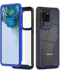Geen Samsung Galaxy S20 Ultra Hybride Bumper Hoesje Blauw