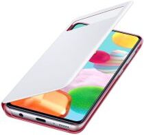 Samsung Origineel Samsung Galaxy A41 Hoesje S-View Wallet Cover Wit/Rood