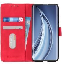 Khazneh Xiaomi Mi 10 (Pro) Hoesje Vintage Wallet Rood