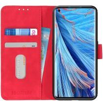 KHAZNEH Oppo Find X2 Hoesje Retro Wallet Book Case Rood