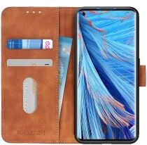 KHAZNEH Oppo Find X2 Hoesje Retro Wallet Book Case Bruin