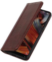 Geen OnePlus 8 Hoesje Portemonnee Stand Wallet Case Bruin
