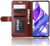 Geen Huawei P Smart Pro Book Case Wallet Hoesje Kunst leer Bruin