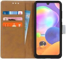 Geen Samsung Galaxy A31 Hoesje Portemonnee Splitleer Book Case Bruin