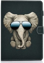 Geen Samsung Galaxy Tab S6 Lite Portemonnee Hoesje met Olifant Print