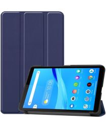 Geen Lenovo Tab M7 Hoesje Tri-Fold Book Case met Standaard Blauw