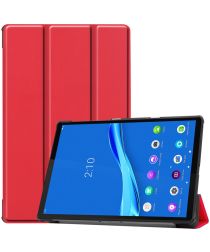 Geen Lenovo Tab M10 Plus / FHD Plus Hoes Book Case Tri-Fold Rood