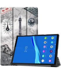 Geen Lenovo Tab M10 Plus / FHD Plus Hoes Tri-Fold met Eiffeltoren Print