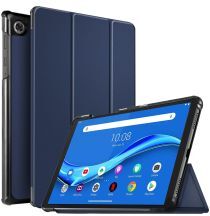 Geen Lenovo Tab M10 Plus / FHD Plus Hoes Tri-Fold Book Case Donker Blauw