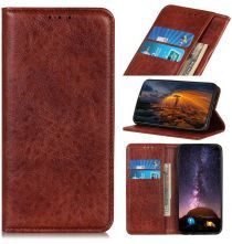 Geen Sony Xperia L4 Crazy Horse Leren Portemonnee Hoesje Bruin