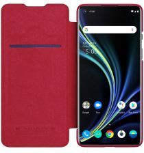 Nillkin Qin Book OnePlus 8 Hoesje Rood