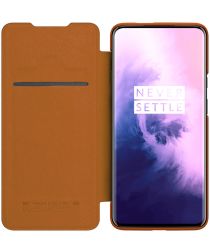 Nillkin Qin Book OnePlus 7T Pro Hoesje Bruin