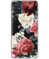 HappyCase Samsung Galaxy A51 Hoesje Flexibel TPU Rozen Print