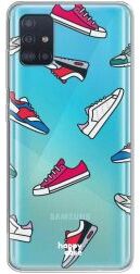 HappyCase Samsung Galaxy A51 Hoesje Flexibel TPU Sneaker Print