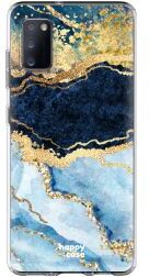 HappyCase Samsung Galaxy A41 Flexibel TPU Hoesje Blue Marble print