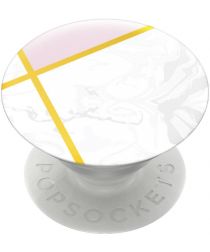 PopSockets X HappyCase PopGrip PopTop Greep en Standaard Roze Marmer