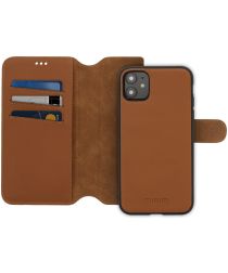 Minim 2-in-1 Apple iPhone 11 Hoesje Book Case en Back Cover Leer Bruin