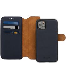 Minim 2-in-1 iPhone 11 Pro Hoesje Book Case en Back Cover Leer Blauw