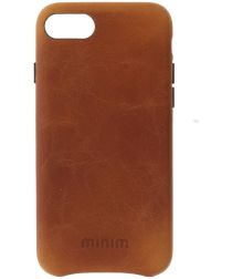 Minim Apple iPhone SE (2020) / 8 / 7 Hoesje Back Cover Leer Cognac