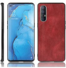 Geen Oppo Find X2 Neo Hoesje Kunstleren Coating Hybride Rood