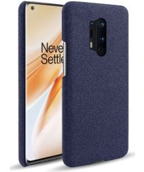 Geen OnePlus 8 Pro Stof Hard Back Cover Blauw