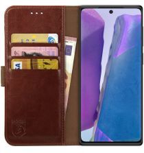 Rosso Element Galaxy Note 20 Hoesje Book Cover Wallet Case Bruin