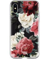 HappyCase Apple iPhone XS Flexibel TPU Hoesje Rozen Print