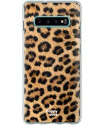 HappyCase Galaxy S10 Flexibel TPU Hoesje Wilde Panter Print