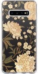 HappyCase Galaxy S10 Plus Flexibel TPU Hoesje Gele Rozen Print