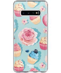 HappyCase Galaxy S10 Plus Flexibel TPU Hoesje Toetjes Print