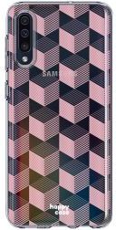 HappyCase Samsung Galaxy A50 Hoesje Flexibel TPU Blokjes Print