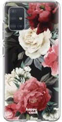 HappyCase Samsung Galaxy A71 Hoesje Flexibel TPU Rozen Print