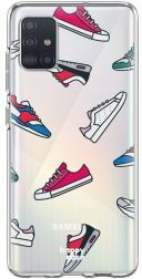 HappyCase Samsung Galaxy A71 Hoesje Flexibel TPU Sneaker Print