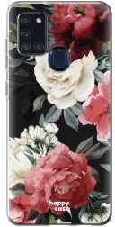 HappyCase Samsung Galaxy A21S Flexibel TPU Hoesje Rozen print