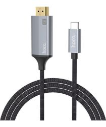 Hoco Aluminium USB-C naar 4K HDMI Kabel 1.8 Meter Grijs