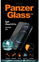 PanzerGlass iPhone 12 / 12 Pro Screenprotector Antibacterieel Zwart