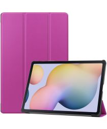 Geen Samsung Galaxy Tab S7 Plus Tri-fold Hoes Paars