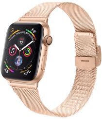 Geen Apple Watch 41MM / 40MM / 38MM Bandje Milanese Staal met Klemsluiting Rose