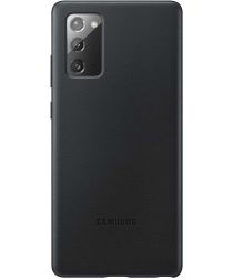 Samsung Origineel Samsung Galaxy Note 20 Hoesje Leather Back Cover Zwart