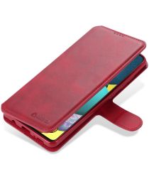 Geen AZNS Samsung Galaxy A31 Hoesje Wallet Book Case met Stand Rood