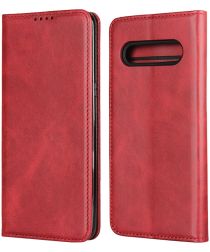 Geen LG V60 ThinQ Portemonnee Stand Hoesje Rood