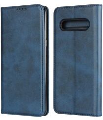 Geen LG V60 ThinQ Portemonnee Stand Hoesje Blauw