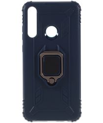 Geen Huawei Y6p Kickstand Back Cover Blauw
