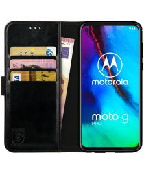 Rosso Element Motorola Moto G Pro Hoesje Book Cover Wallet Case Zwart