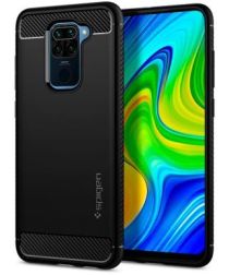 Spigen Rugged Armor Redmi Note 9 Hoesje Matte Black