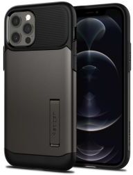 Spigen Slim Armor Apple iPhone 12 / 12 Pro Hoesje Gunmetal