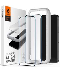 Spigen Tempered Glass Full Cover iPhone 12 Mini Zwart 2-Pack