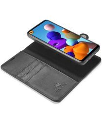 Geen Samsung Galaxy A21s Hoesje 2-in-1 Book Case en Back Cover Zwart